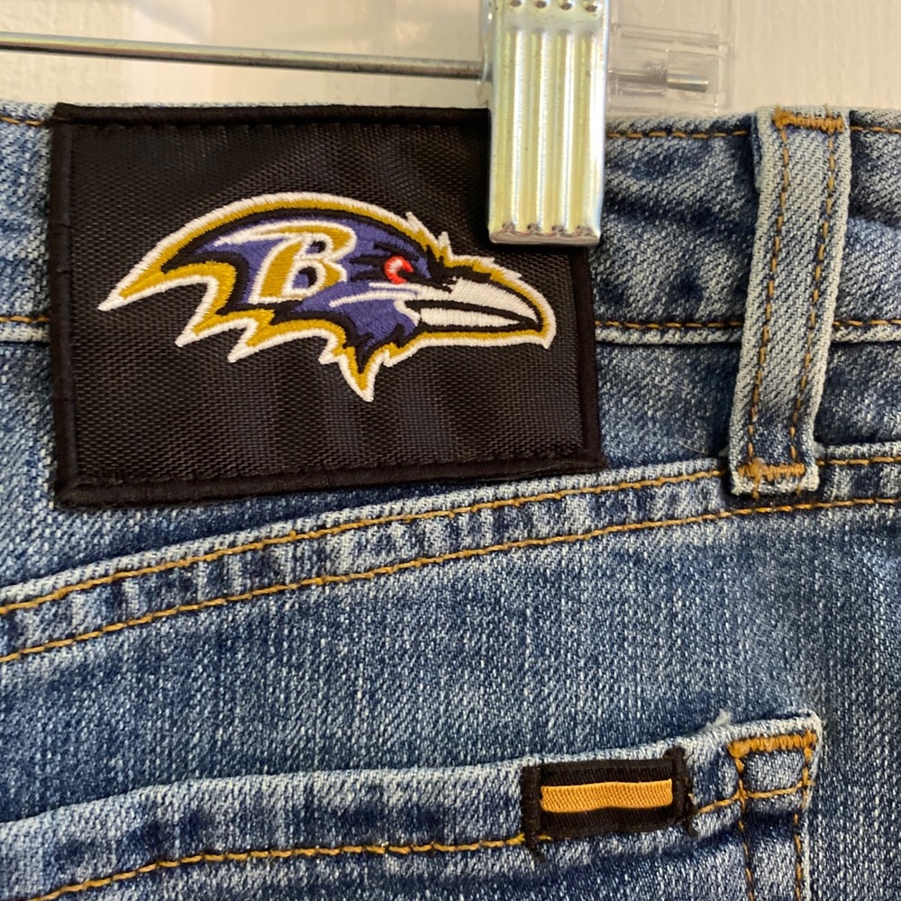 NFL Jeans Skirt Baltimore Ravens Size 10-EUC